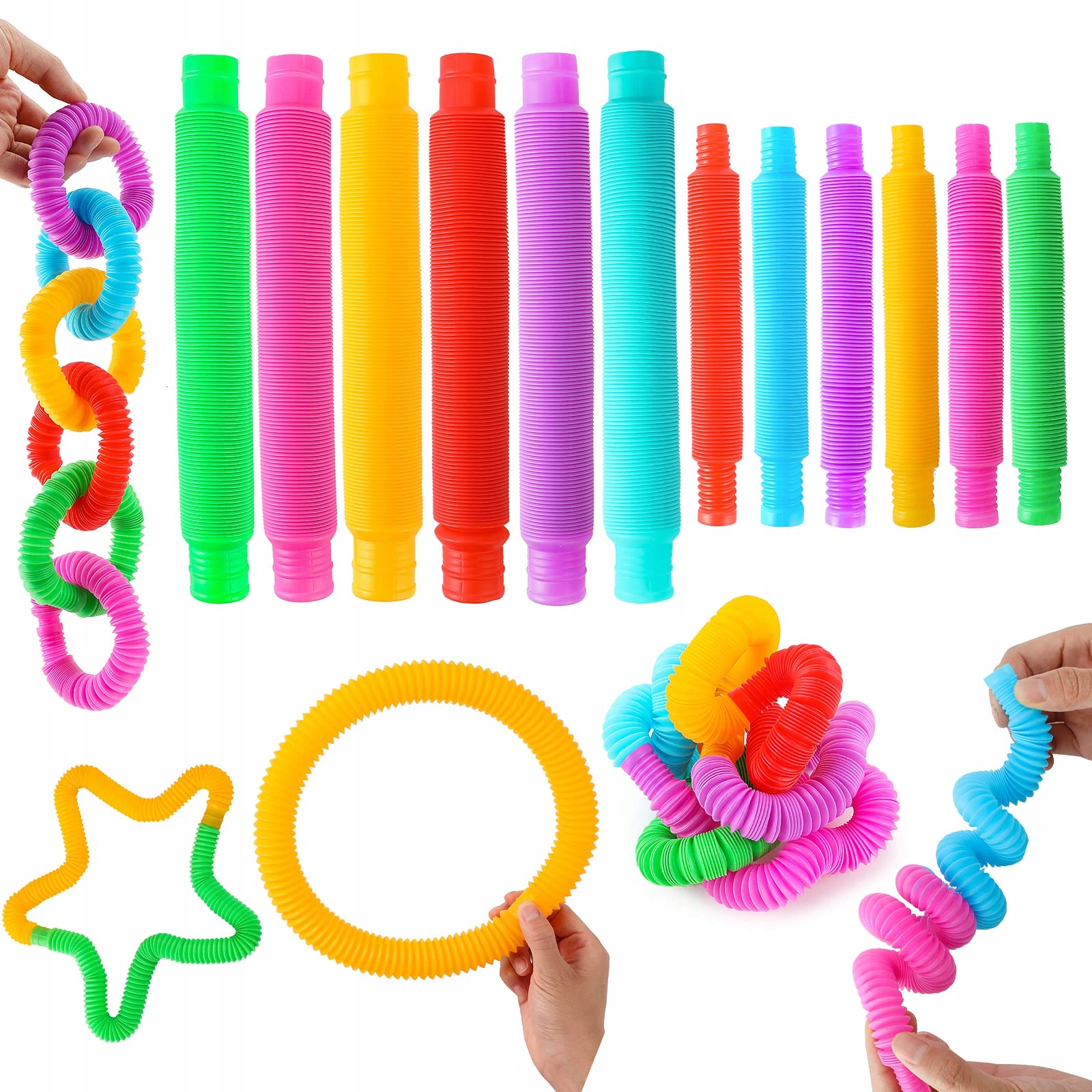 

Rurki Tuby Sensoryczne Pop Tube Zestaw XXL 20 szt