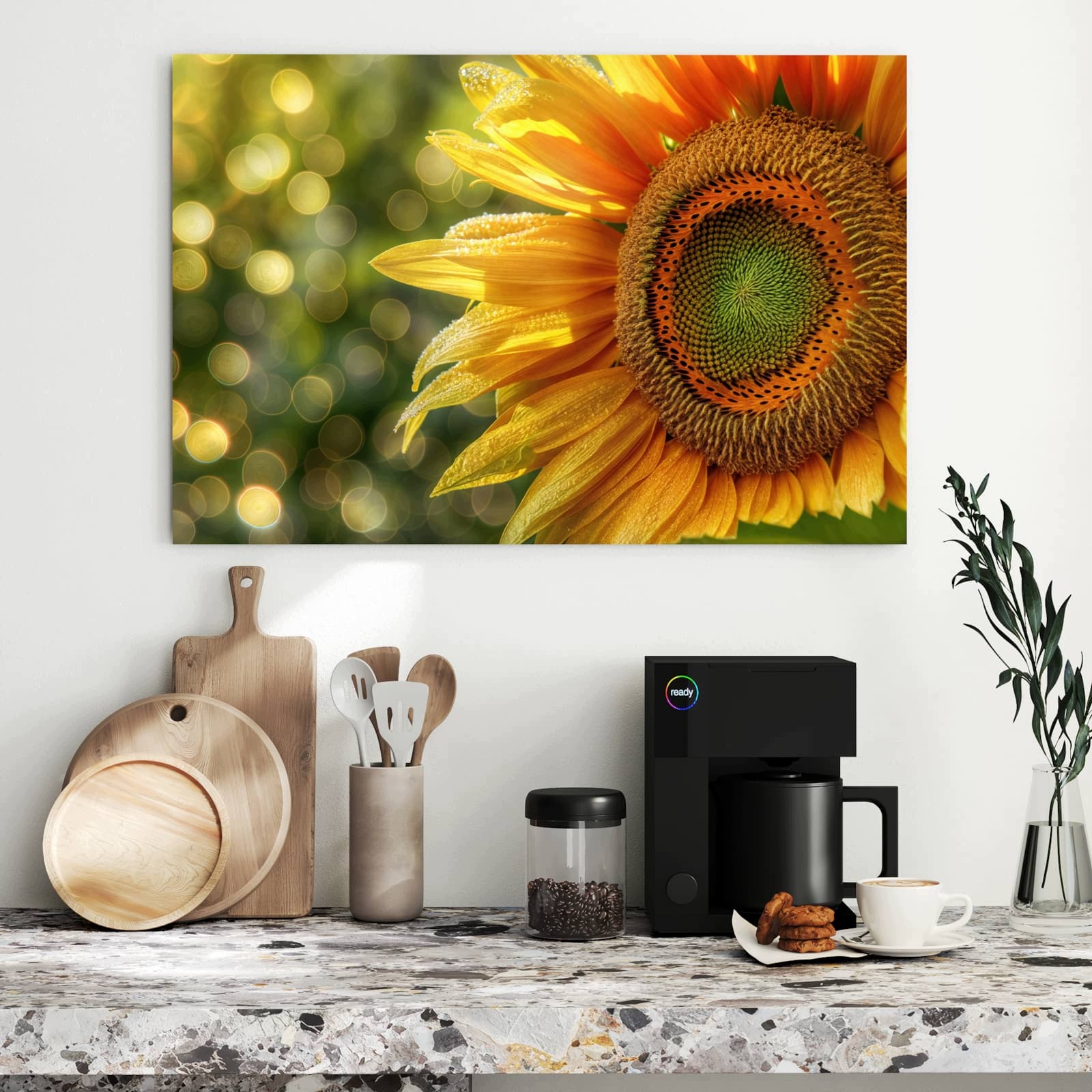 Magnetická tabule Slunečnice Makro 90 × 60 cm