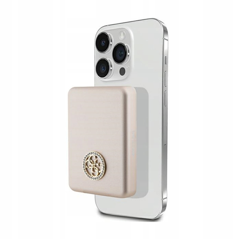 Guess 4G Strassed Metal Logo MagSafe indukčná powerbanka 5000 mAh 15W M