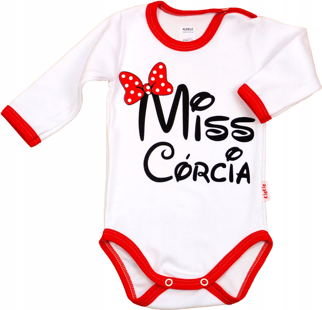 

Body Nadruk napisy Miss Córcia r 80 Klekle