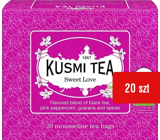 Levně Sweet Love Kusmi Tea sáčky 20 Ks čaj s kořením Valentýna