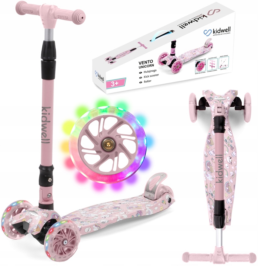 Kidwell Vento Hulajnoga Trójkołowa Koła Led 50KG