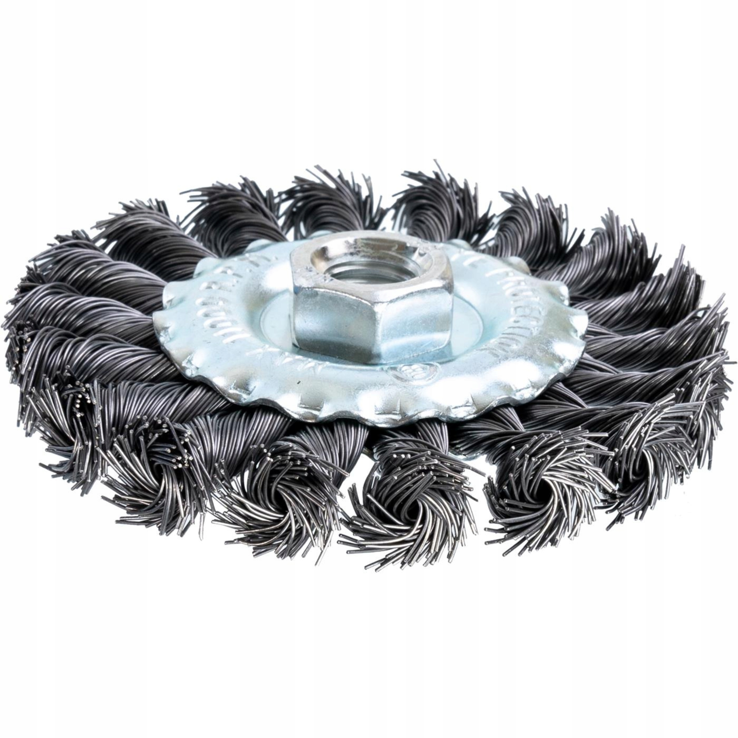 SZCZOTKA DO SZLIFIERKI TARCZOWA 115mm M14 DRUT SKRĘTNY C4310