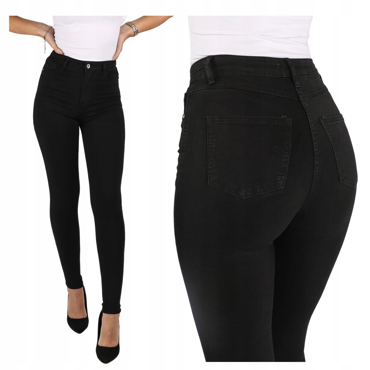 

Spodnie Jeans Damskie Wyszczuplające Wysoki Stan