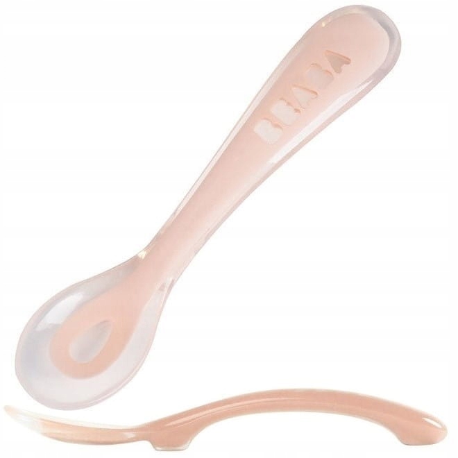 СИЛИКОНОВАЯ ЛОЖКА Pink НАУЧАЯ ЕСТЬ БИБА 8 мес. +