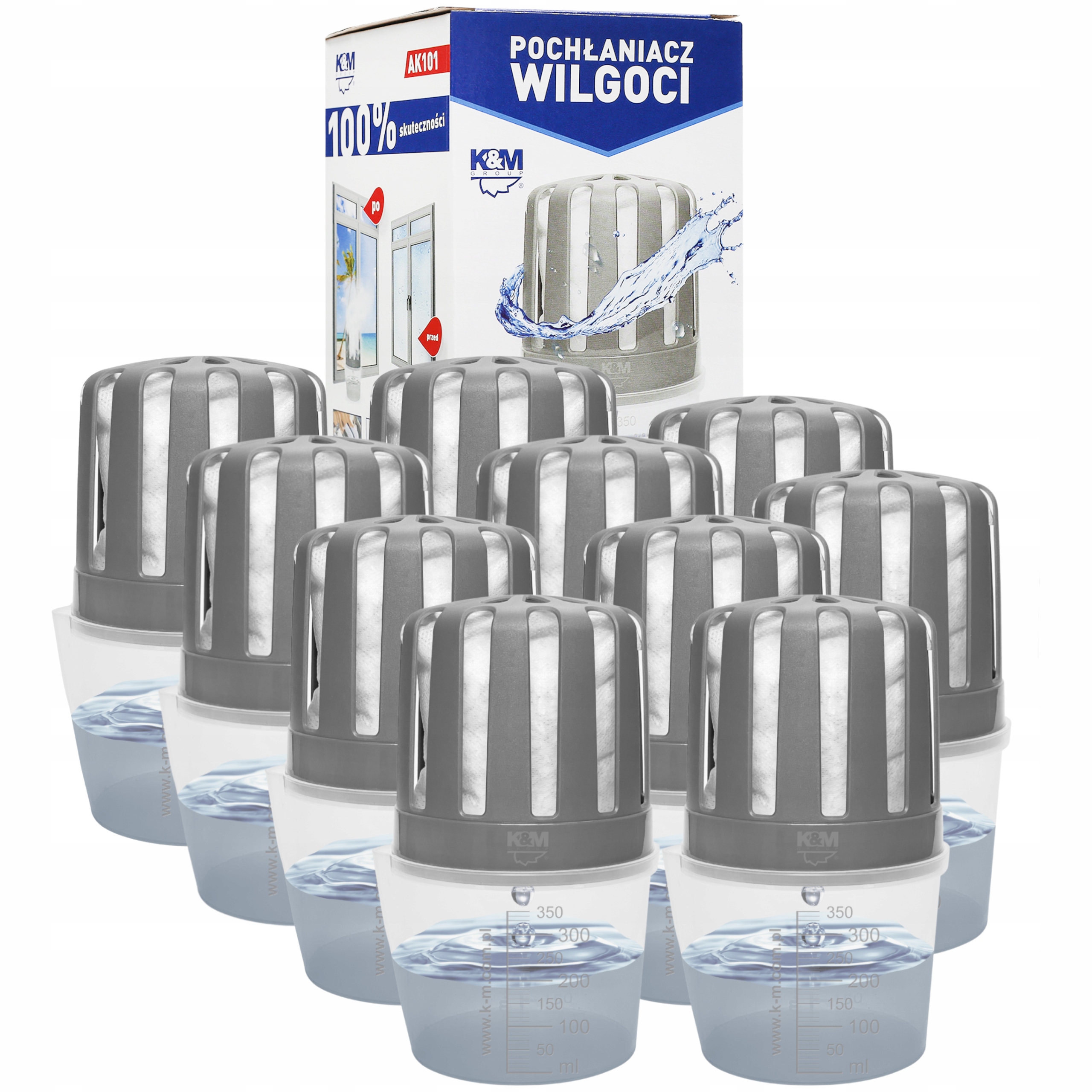 Pohlcovač vlhkosti, odvlhčovač vzduchu K&m AK101 10x zařízení 10x náplň