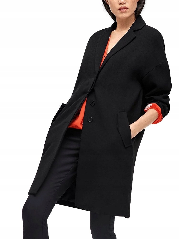 Ellos Černý Elegantní Kabát Na Léto Oversize ES01 50