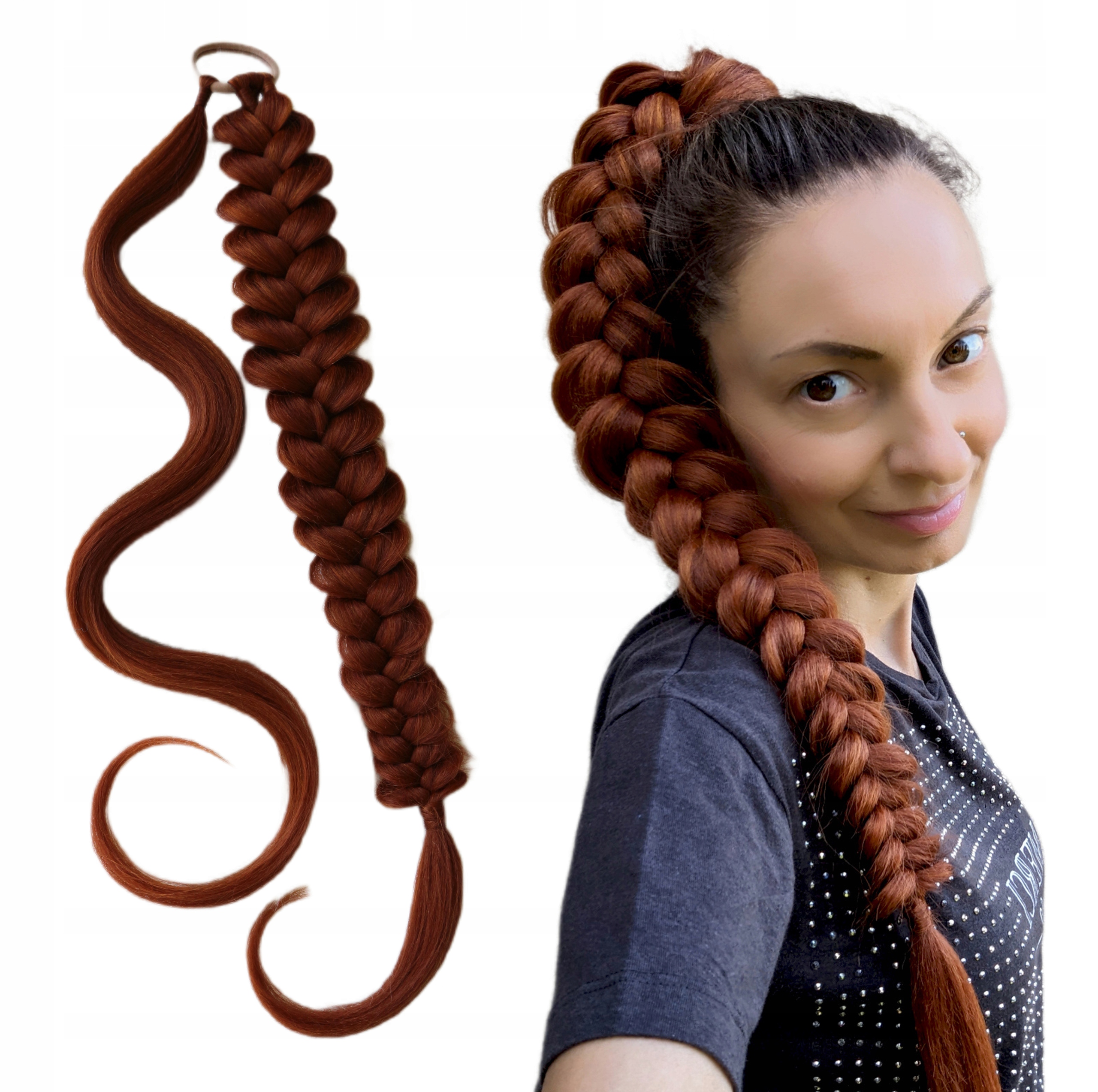 Copánek Poník na gumičce, Příčesek, rudý mix, Ohnivá Vazba, 60 cm, hrubý