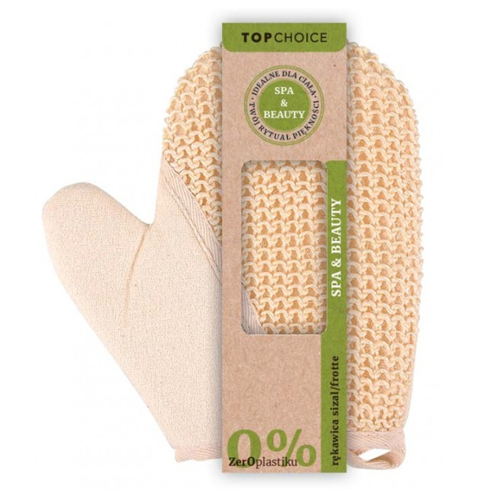 NATURALNA MYJKA DO KĄPIELI I PEELINGU RĘKAWICA DO MASAŻU CIAŁA SIZAL BAWEŁN