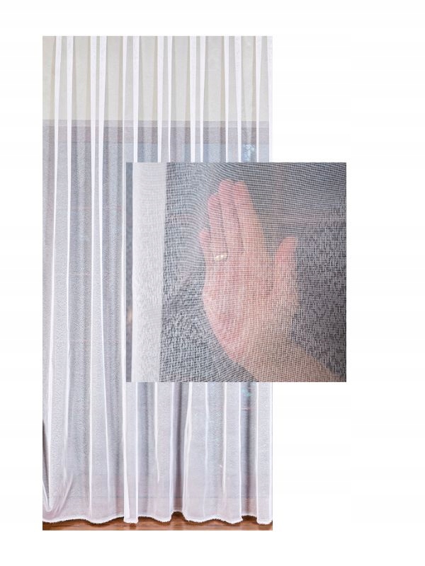 Záclona Jednoduchá š.250x120 Hladká Klasická Bílá Všitá Řasící Páska