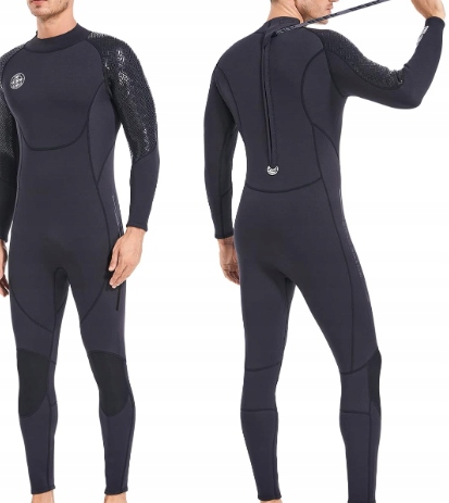 Pánský neoprenový termo oblek, černý, pro potápění, plavání