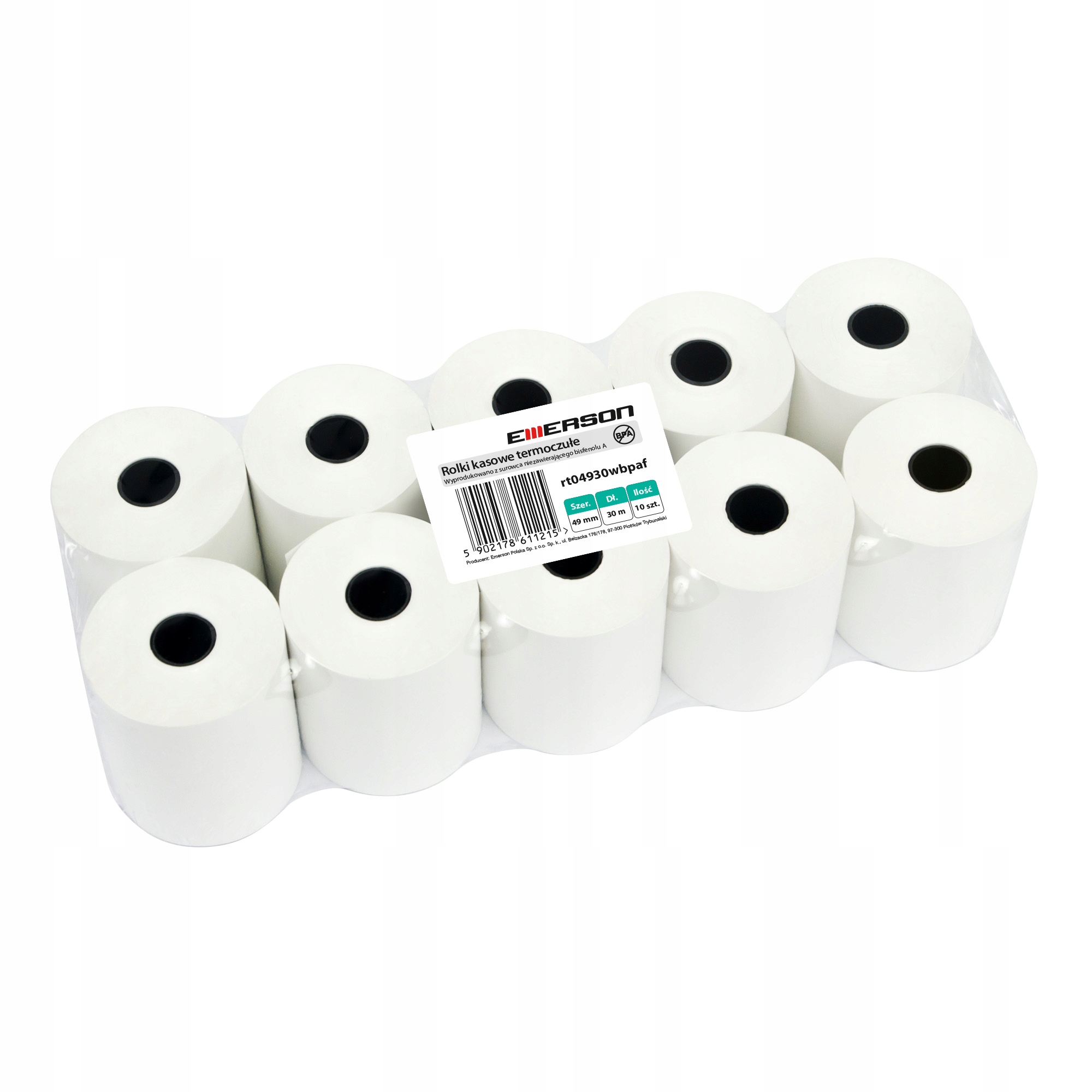 Termická pokladní role pro tisk 49 mm/30 m, balení 10 rolí, role 10 ks