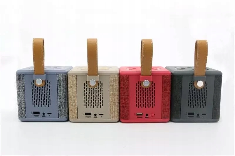 Mini Głośnik Bluetooth Design Retro Canvas Cube Czarny Waga produktu z opakowaniem jednostkowym 500 kg