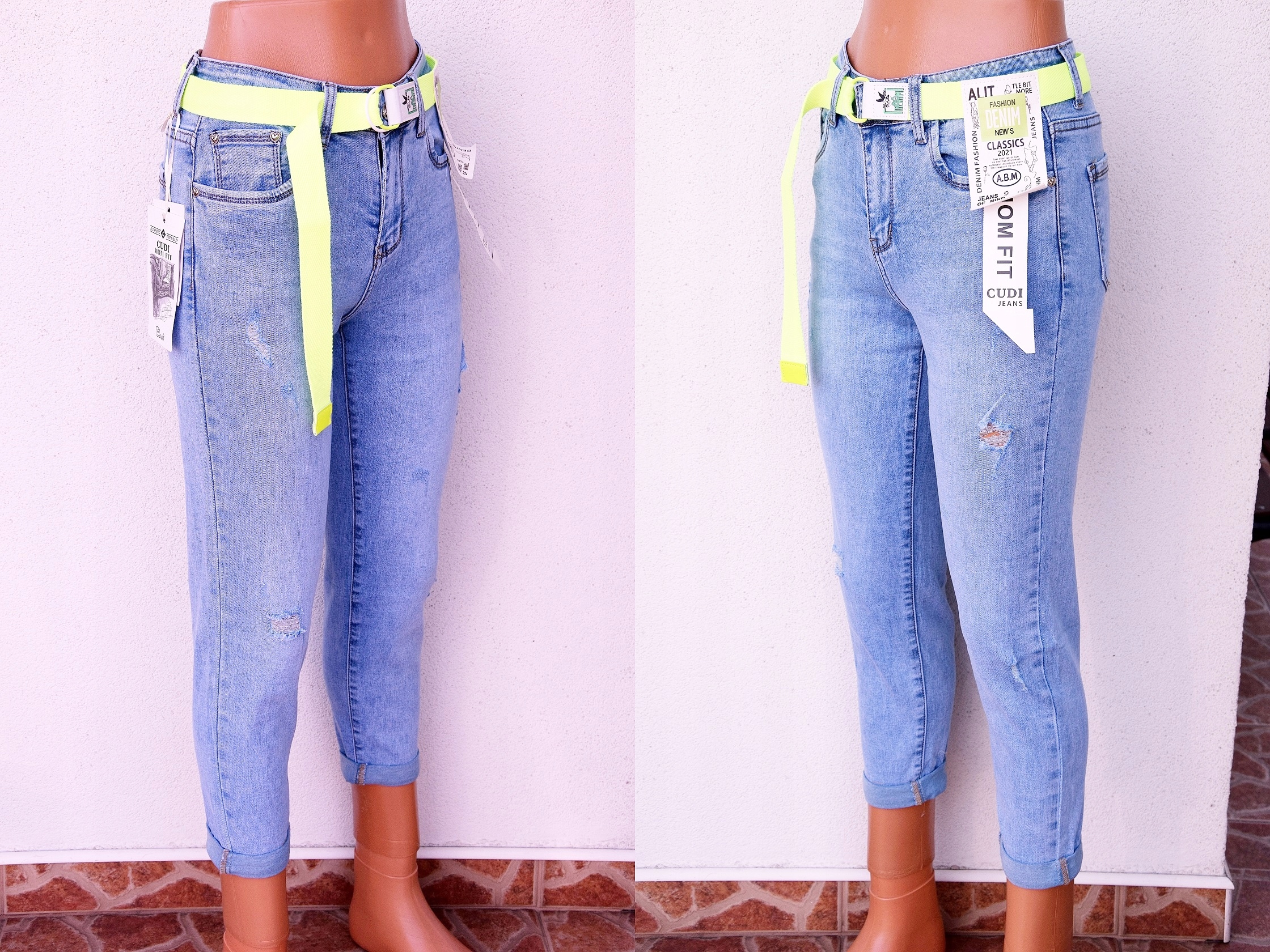 Beige Kalinga Ashok Pantalon Jogger Mujer Gris SPODNIE MOM