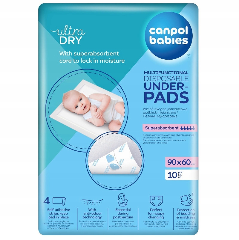 Podkłady higieniczne jednorazowe przewijania 60x90