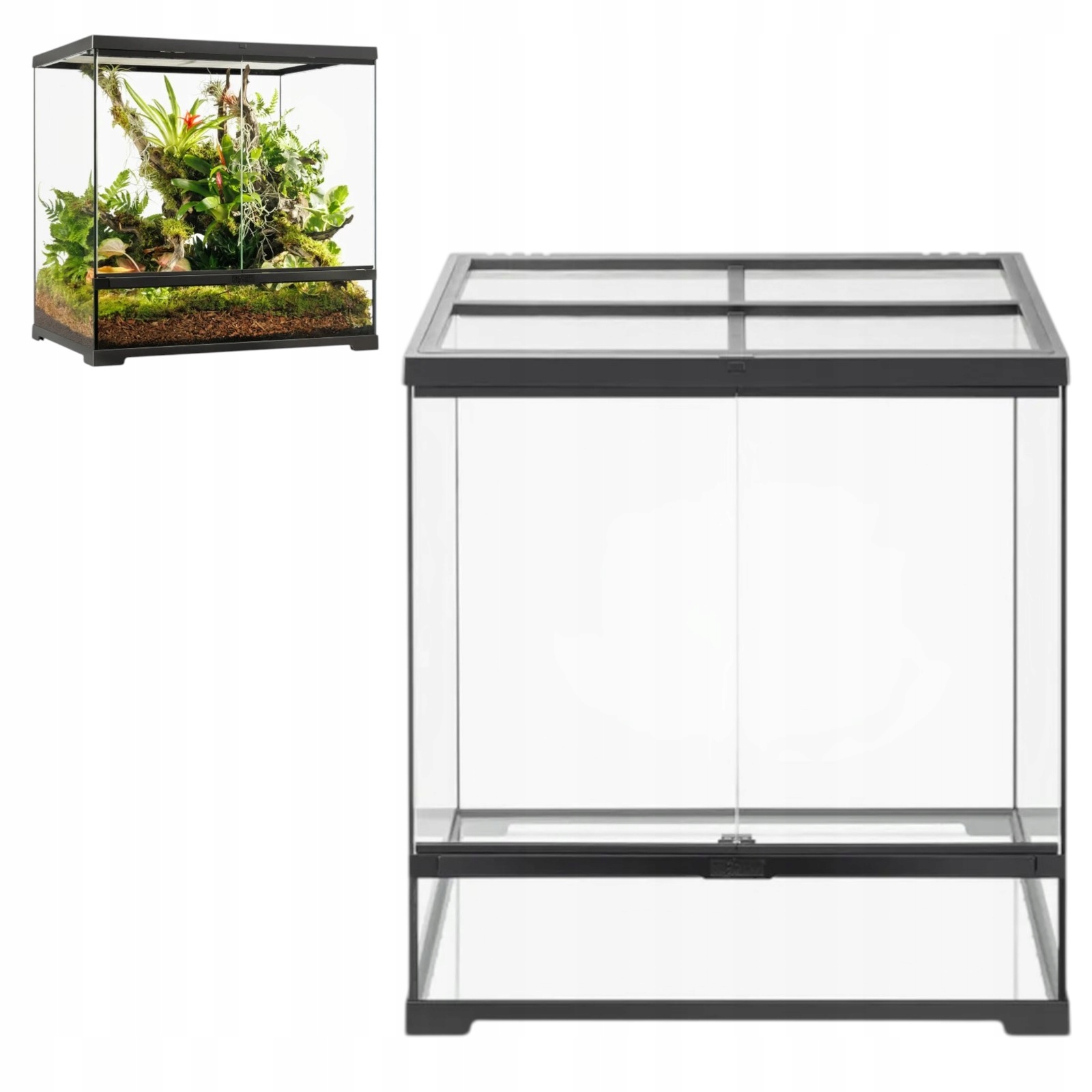 Exo Terra Terrarium Pro M 60x45x60 cm – Wysokie Szklane Terrarium