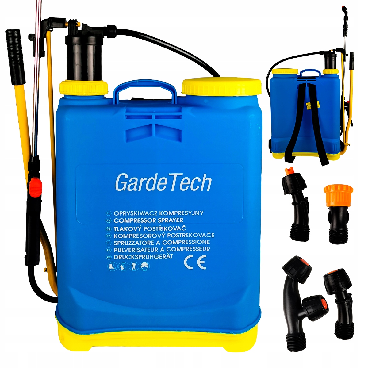

Opryskiwacz plecakowy GardeTech 16L kompresyjny