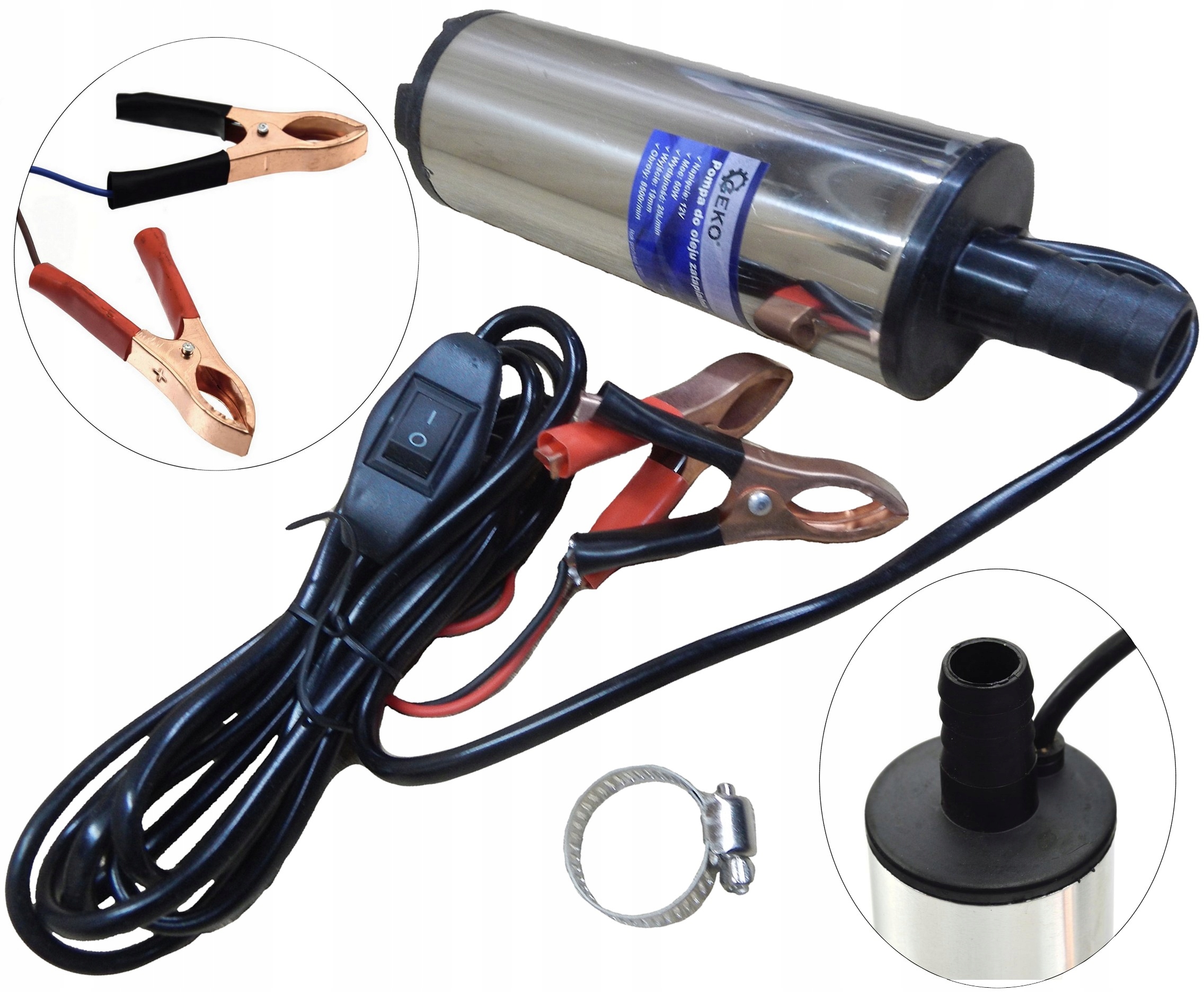 

Pompa zanurzeniowa 60W do Oleju Ropy 12V 52mm 25L