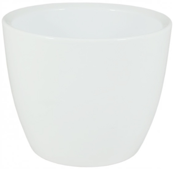 

Doniczka Osłonka Ceramiczna 21 cm Biała Połysk