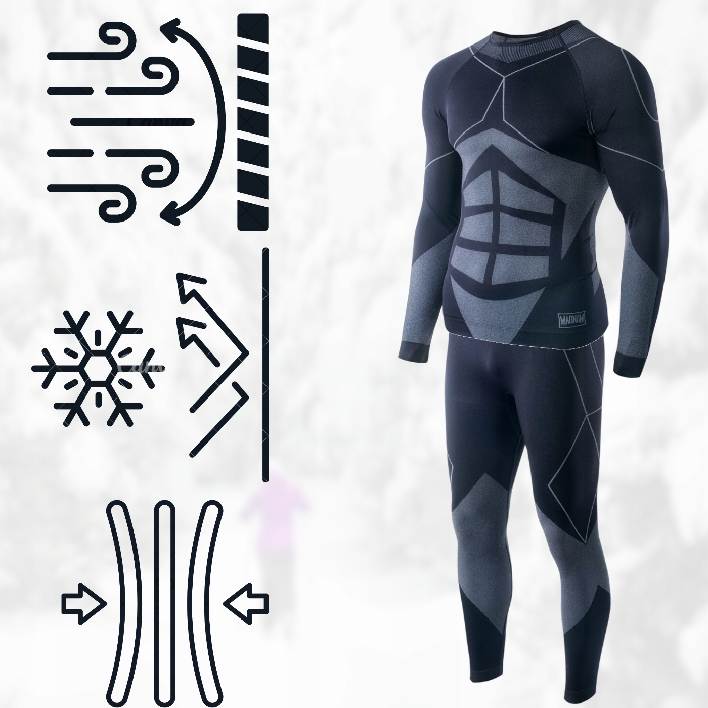 BIELIZNA TERMOAKTYWNA MĘSKA TERMICZNA CIEPŁA ZESTAW KOMPLET XL Stan opakowania oryginalne