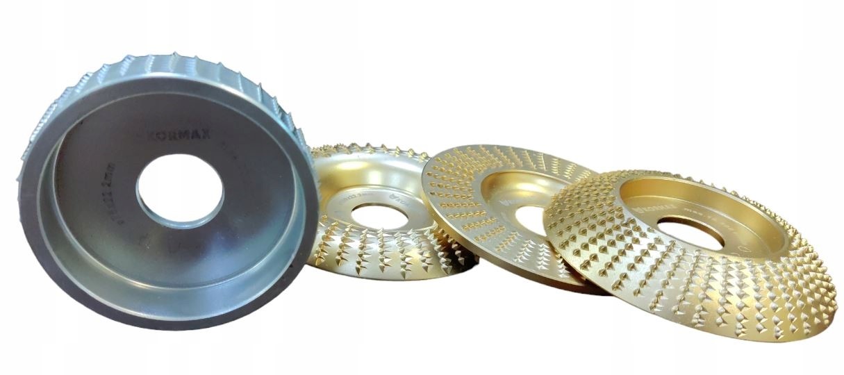 Tarnik do Rzeźbienia w Drewnie Tarcza x3 100mm Komplet+tarnik walec 1x75mm Marka Kormax