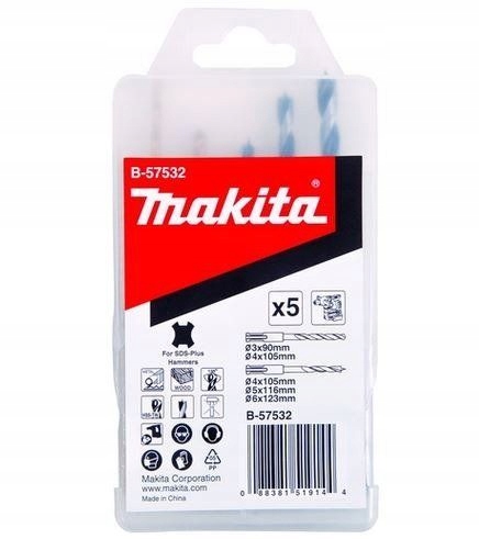 

Makita B-57532 Zestaw wierteł do drewna i metalu