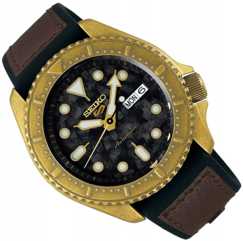 Pánské Hodinky Seiko 5 SRPE80K1 Automatické Diver WR100 Patina Data Luma