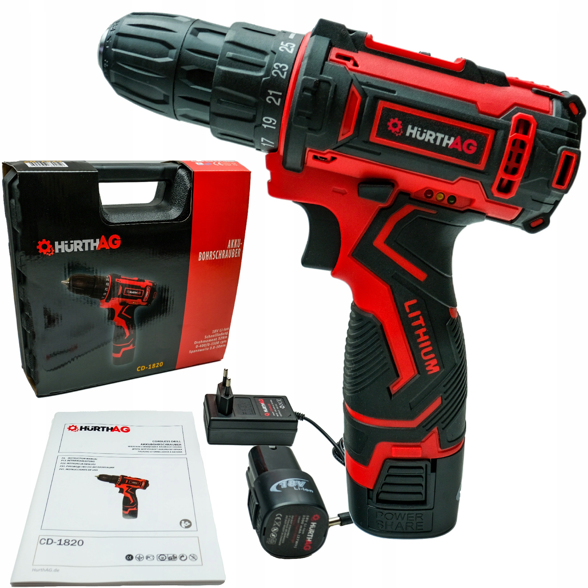 

Wiertarko Wkrętarka HurthAG Akumulator 2x18v Li-Io