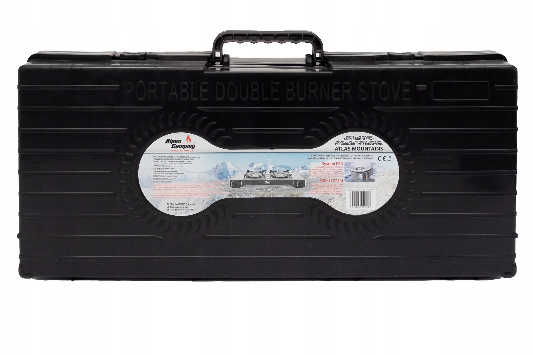 ALPEN CAMPING Kuchenka turystyczna dwupalnikowa ATLAS MOUNTAINS gazowa Model IT001/9