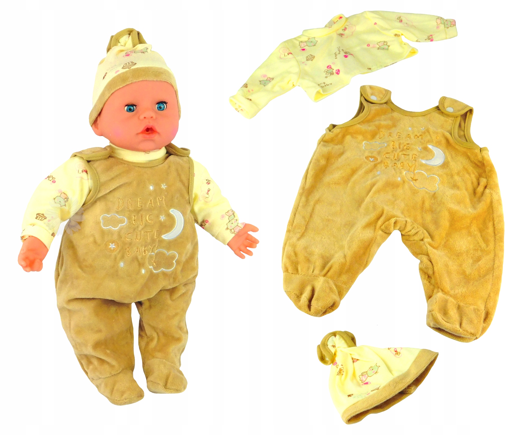 

Ubranko Śpioszki Kaftanik Ciuszki Dla Lalki 45 CM