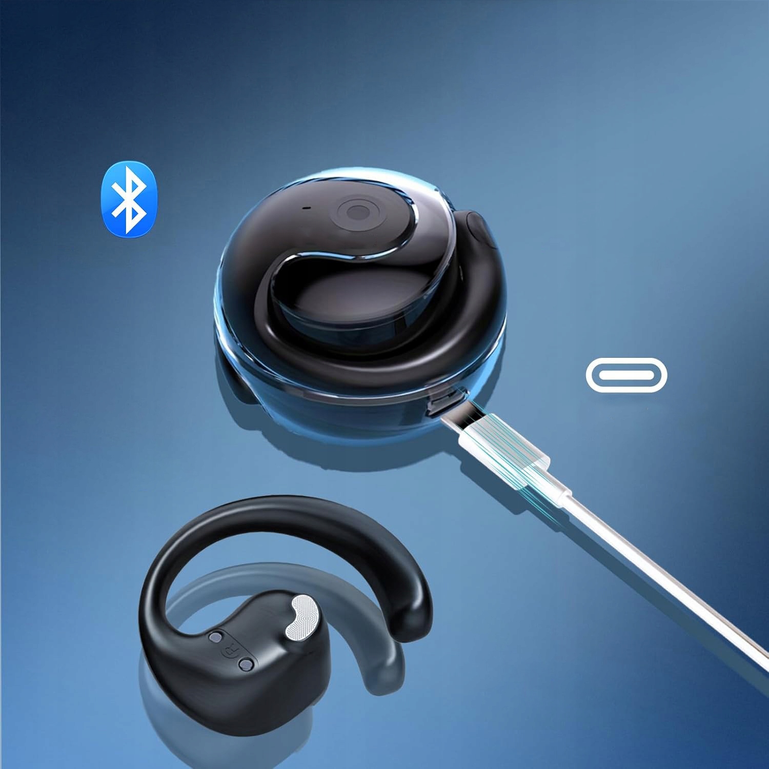 BEZPRZEWODOWE SŁUCHAWKI TŁUMACZĄCE DLA PODRÓŻY 139 JĘZYKÓW WYSOKA JAKOŚĆ Kolor czarny