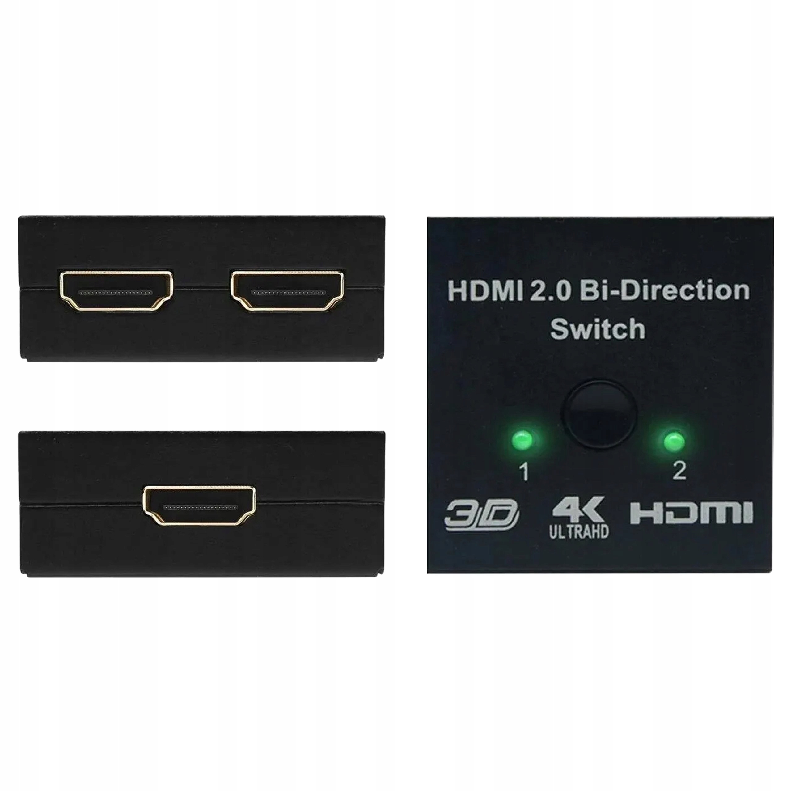 SWITCH HDMI 2.0 2x1 SPLITTER 1x2 ROZDZIELACZ FHD 4K 60Hz HDR DWUKIERUNKOWY Kod producenta WW411026