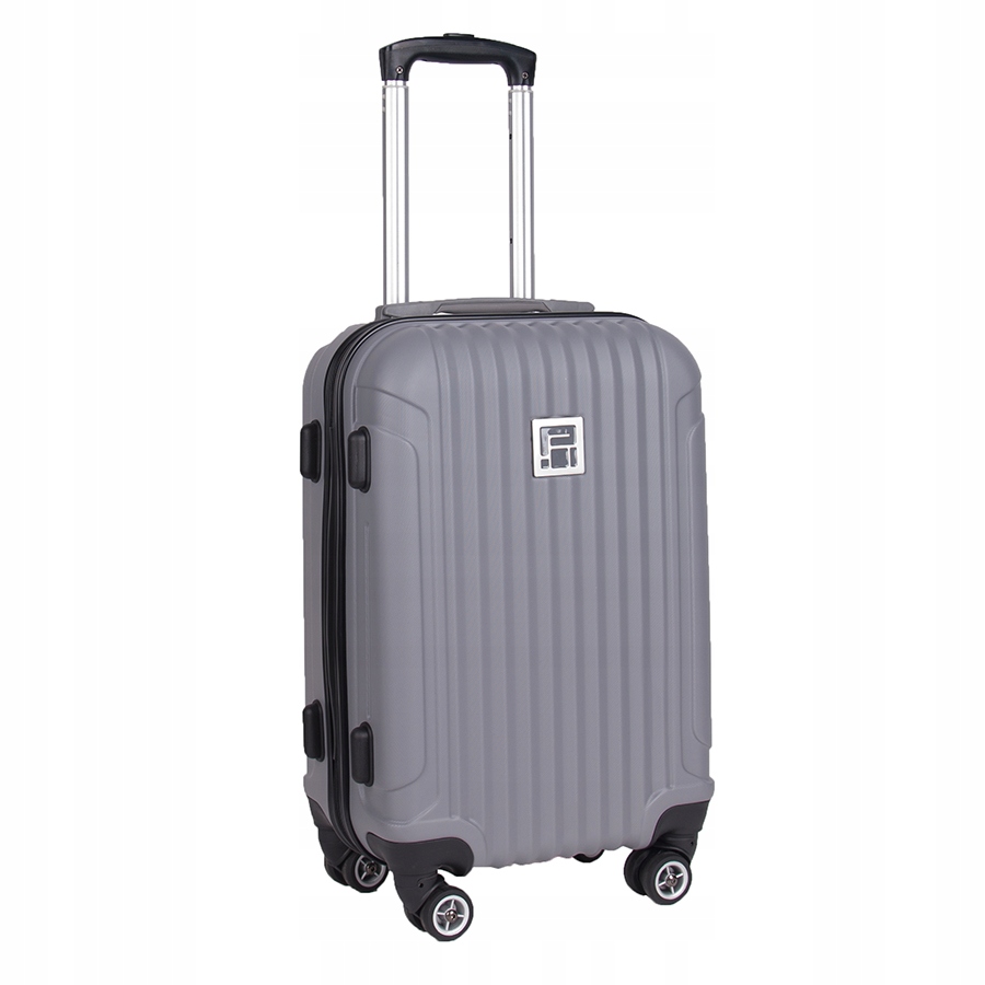 Walizka kabinowa twarda Mała Lekka Szara 40 L Paso Wakacje Podróż