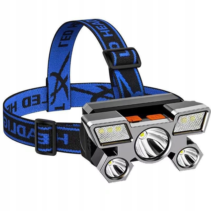 LATARKA CZOŁOWA CZOŁÓWKA 5 x LED MOCNA XPE USB AKU WODOODPORNA SOLIDNA Kod producenta CZOŁÓWKA 5 x LED MOCNA