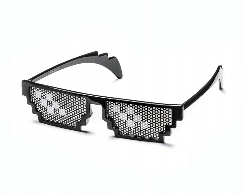 

Pikselowe Okulary 8 Bit Pixel - Czarne/lustrzane