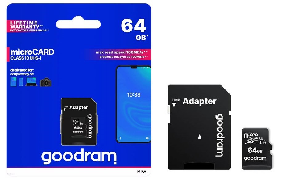 

Karta pamięci Goodram 64 Gb z adapterem Class 10
