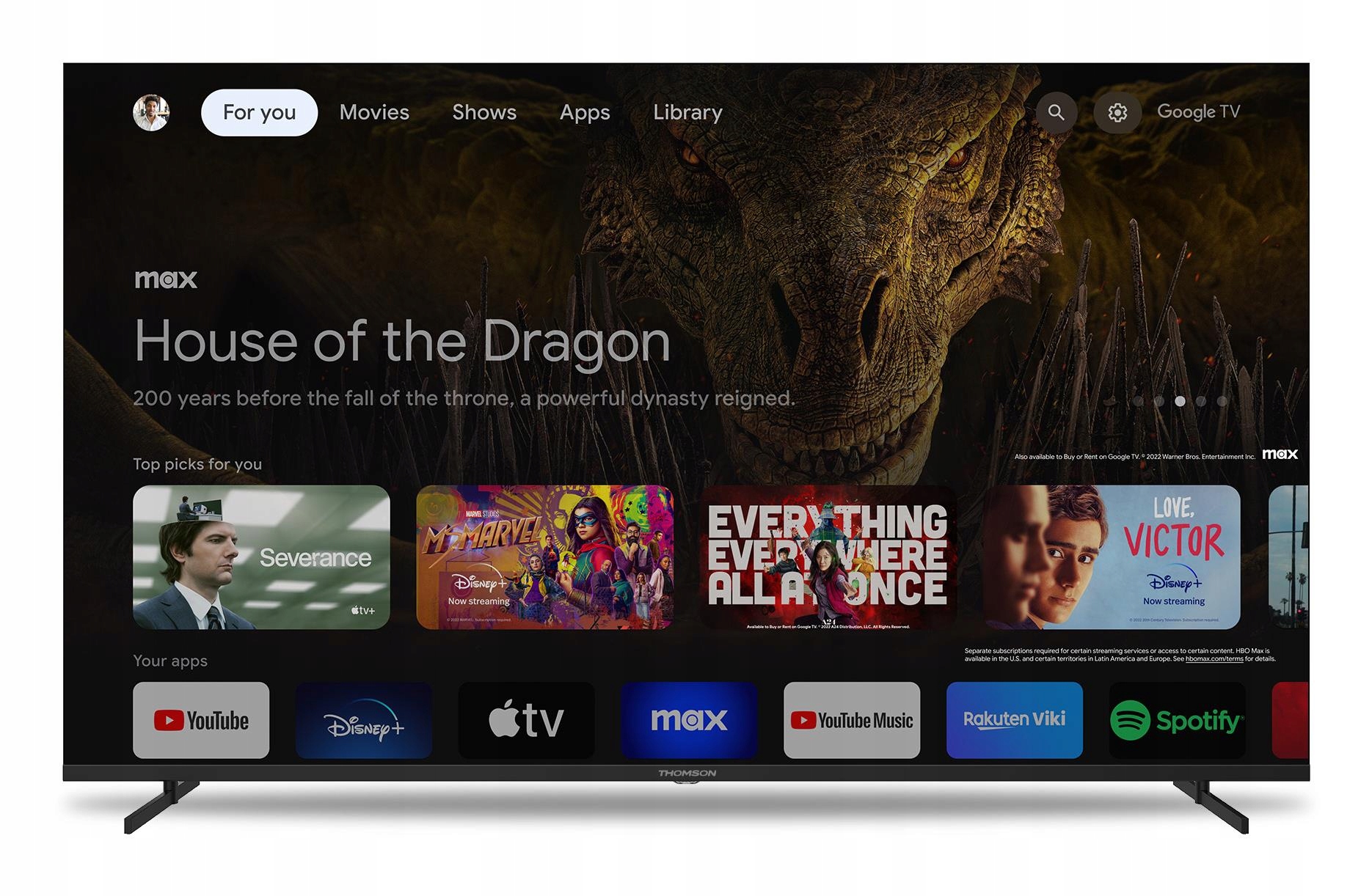 Televízor Thomson 65" 4K Ultra Hd 3840 x 2160 pixelov Plochý 16:9 Led 65UG4S14