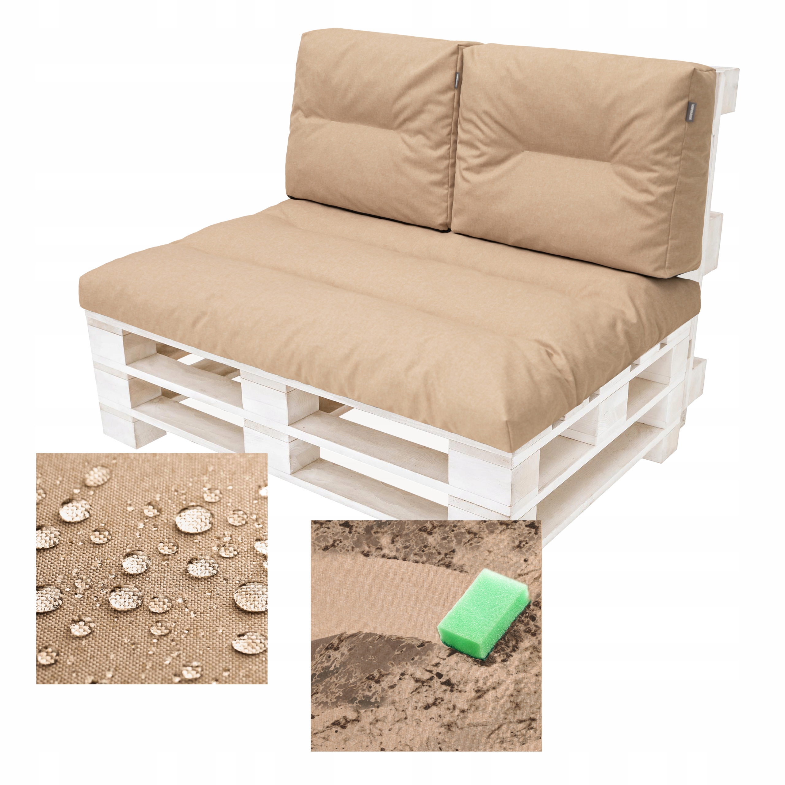 Podušky na palety, Vankúše na lavičky z paliet Vodotesný vankúš 120 x 80 cm