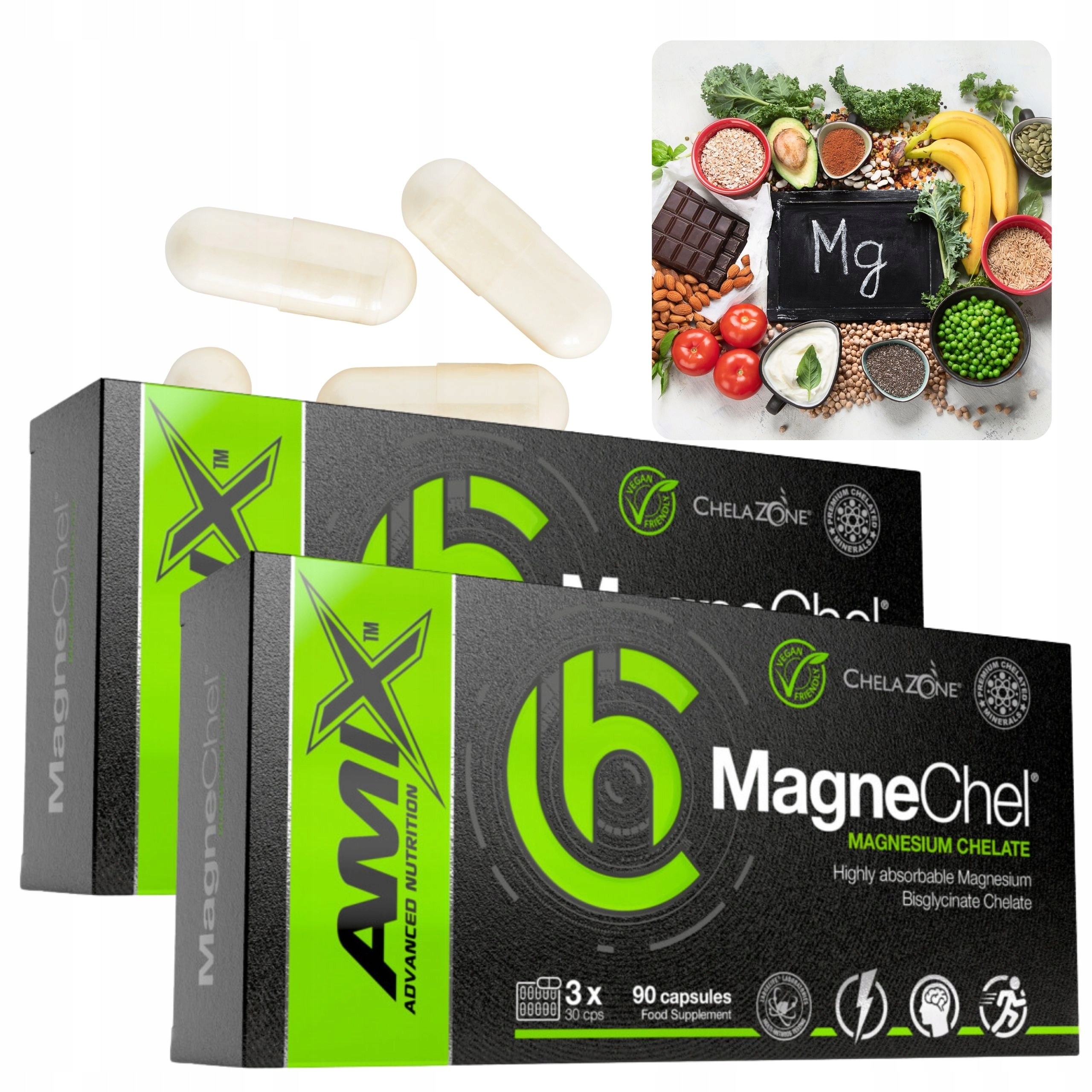 Diglycinát hořečnatý Magnesium Bisglycinate Nejsilnější Hořčík na křeče