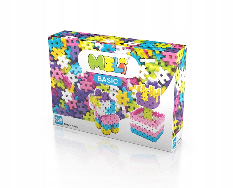 

Meli Basic Pink 50025 Wafle Klocki 300 elementów