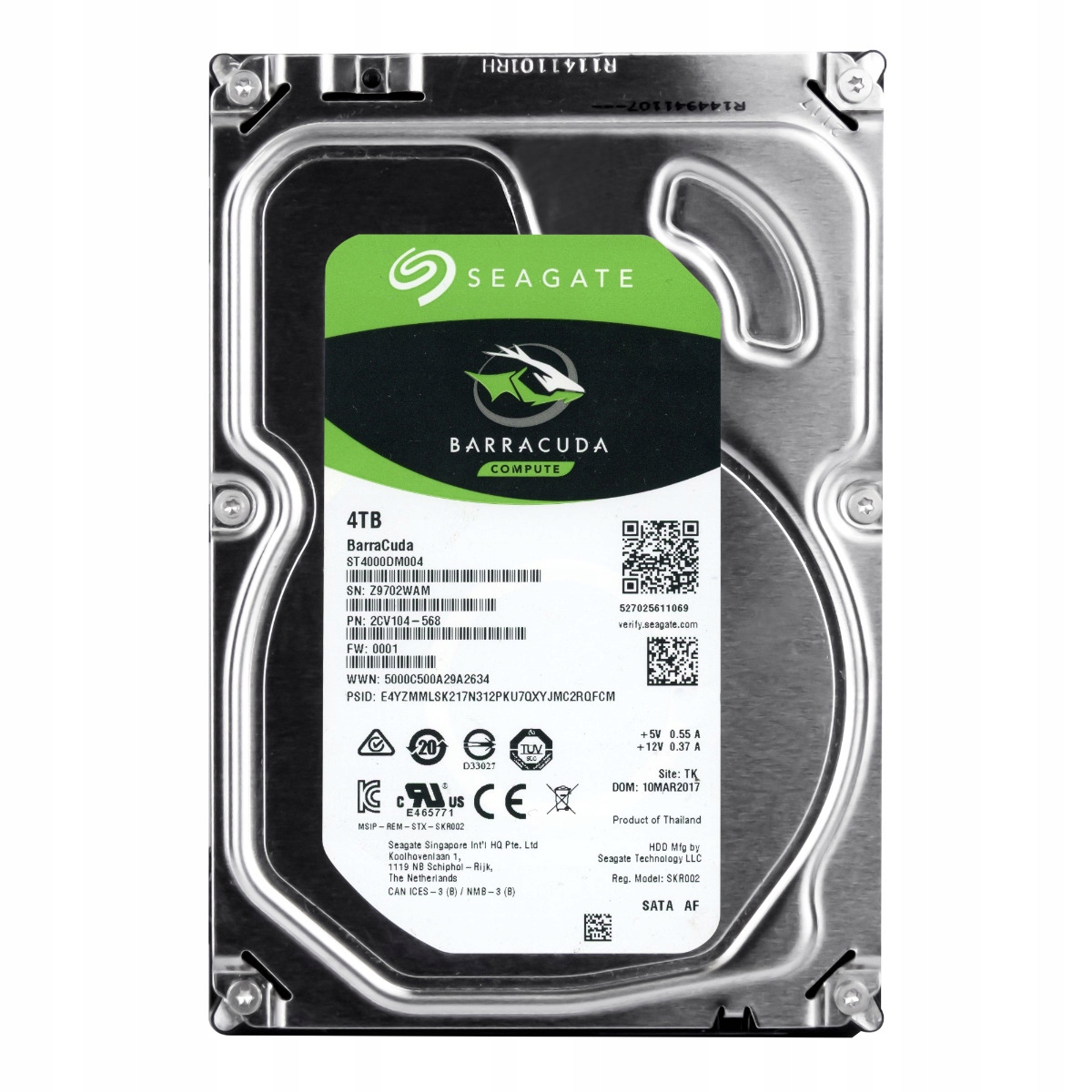 Seagate Barracuda Compute 4TB 5.4K 256MB Sata II 3.5'' ST4000DM004