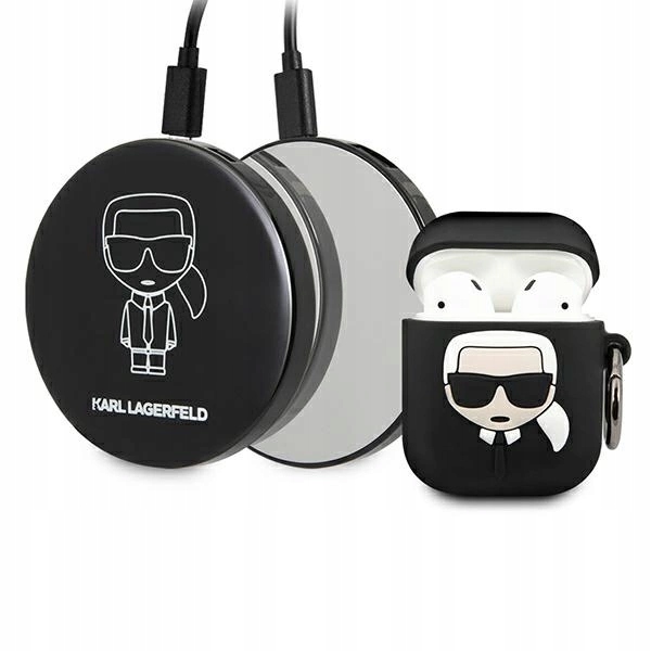 Pouzdro Karl Lagerfeld Ikonik pro AirPods Powerbanku černé