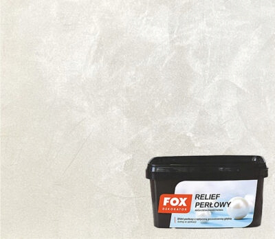 Farba akrylowa ścienna metaliczna Fox Relief Perłowy White 1l