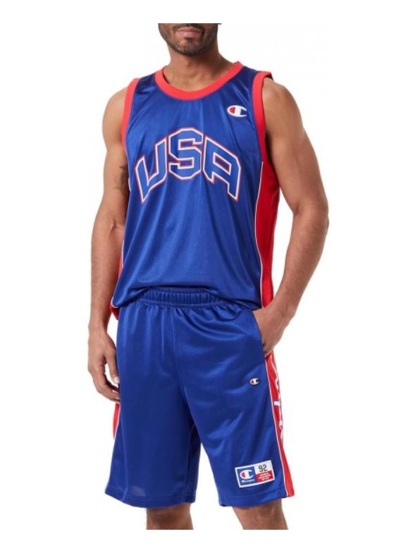 Champion Spodenki Męskie 219746 Basketball Logo Bermuda Mesh Short XXL