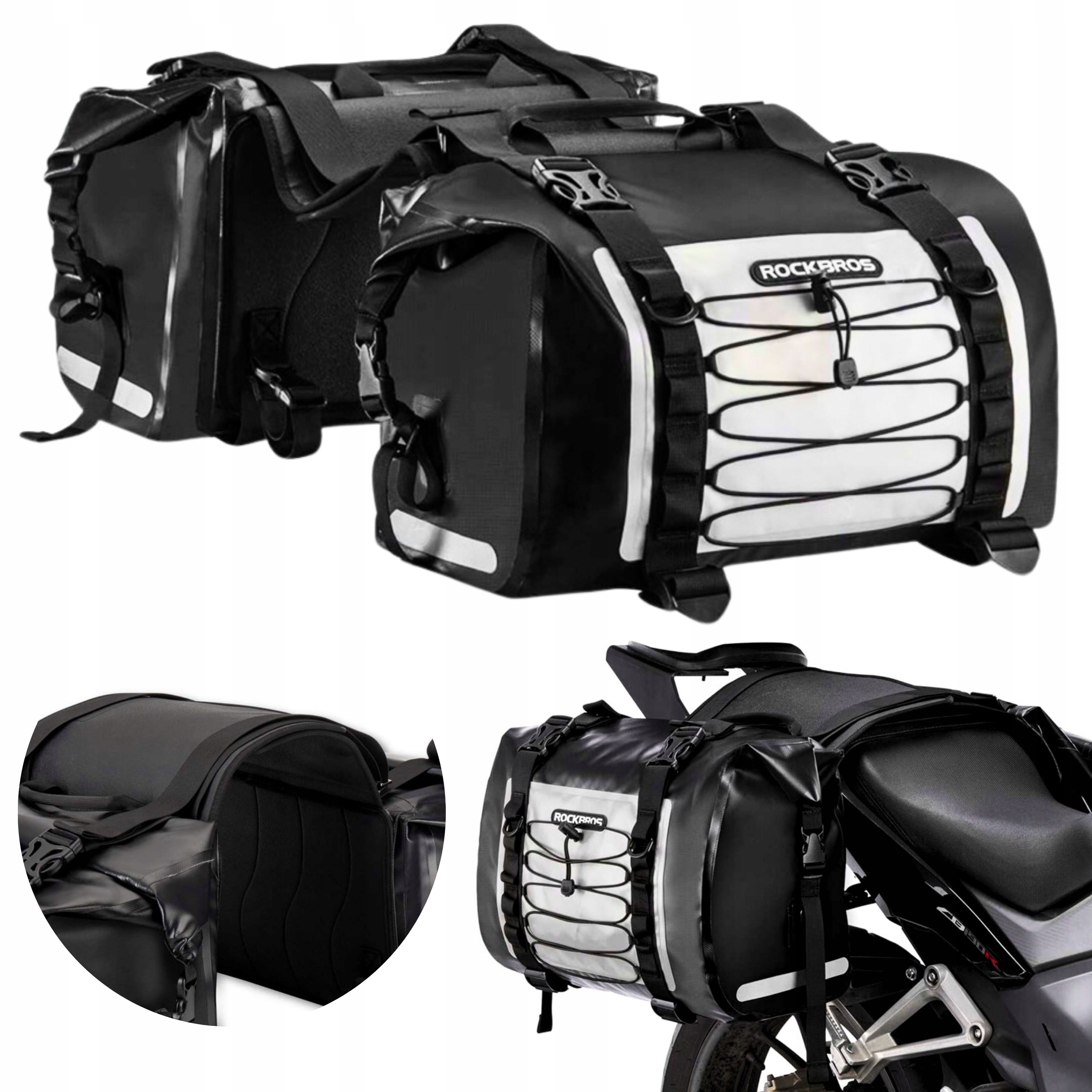 Rockbros taška na motocykel, vodotesná, 60 litrová, nastaviteľná