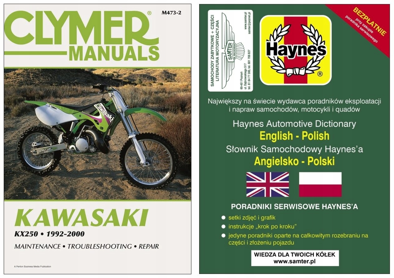 Kawasaki KX 250 1992 2000 instrukcja napraw Clymer