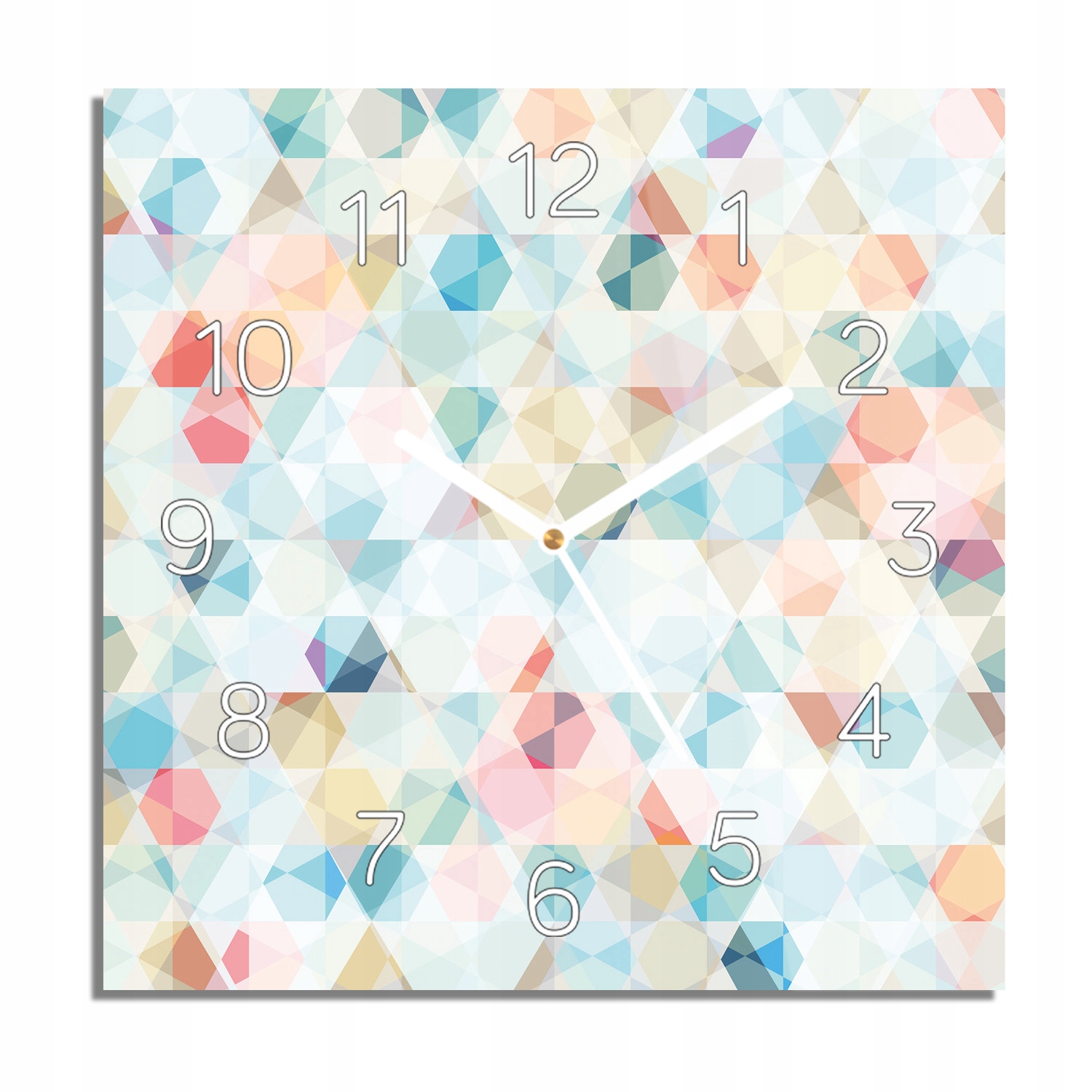 

Diamenty wzór zegar szklany do pokoju 30x30 z foto