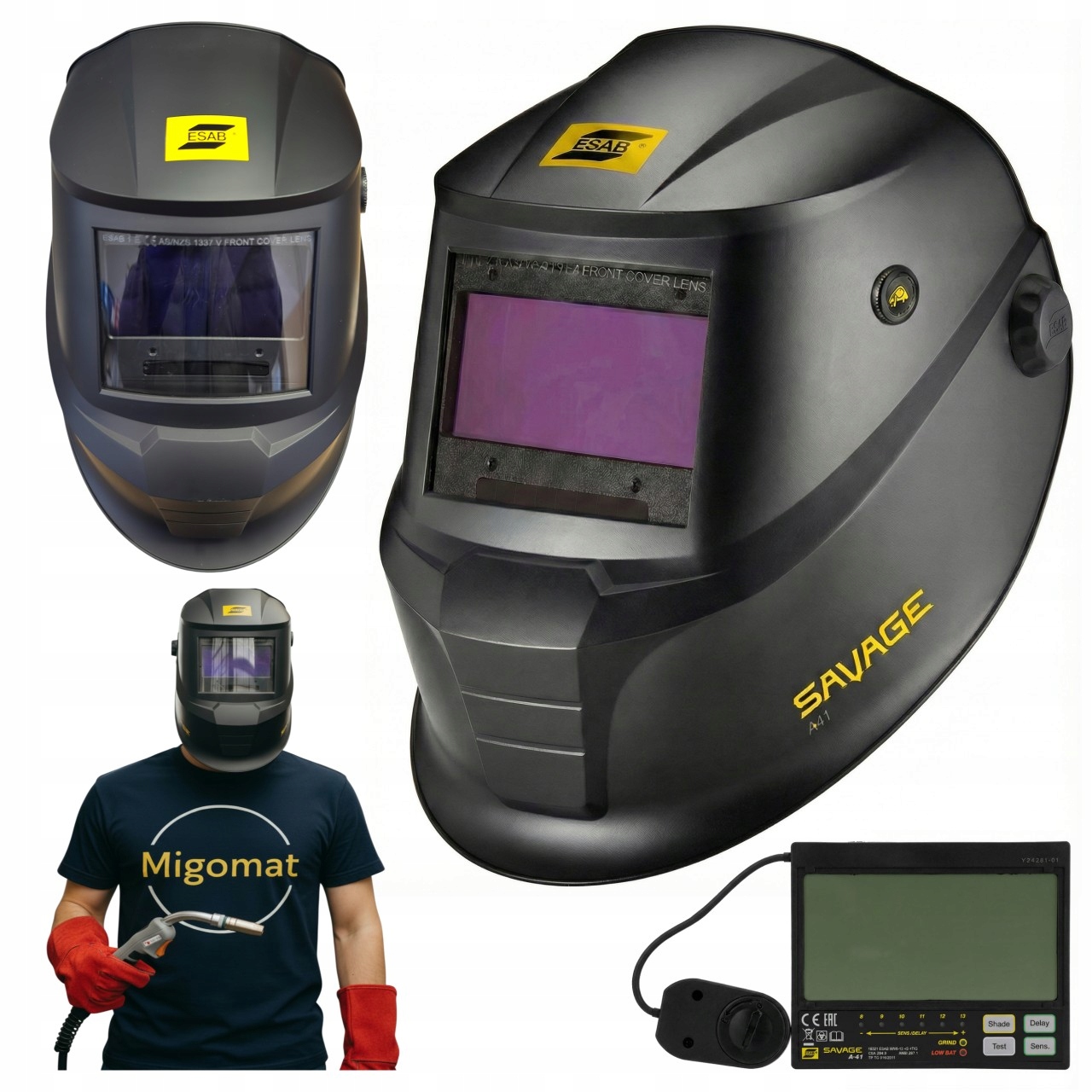 ESAB SAVAGE A41 MASKA Savage A41 PRZYŁBICA SPAWALNICZA SAMOŚCIEMNIAJĄCA
