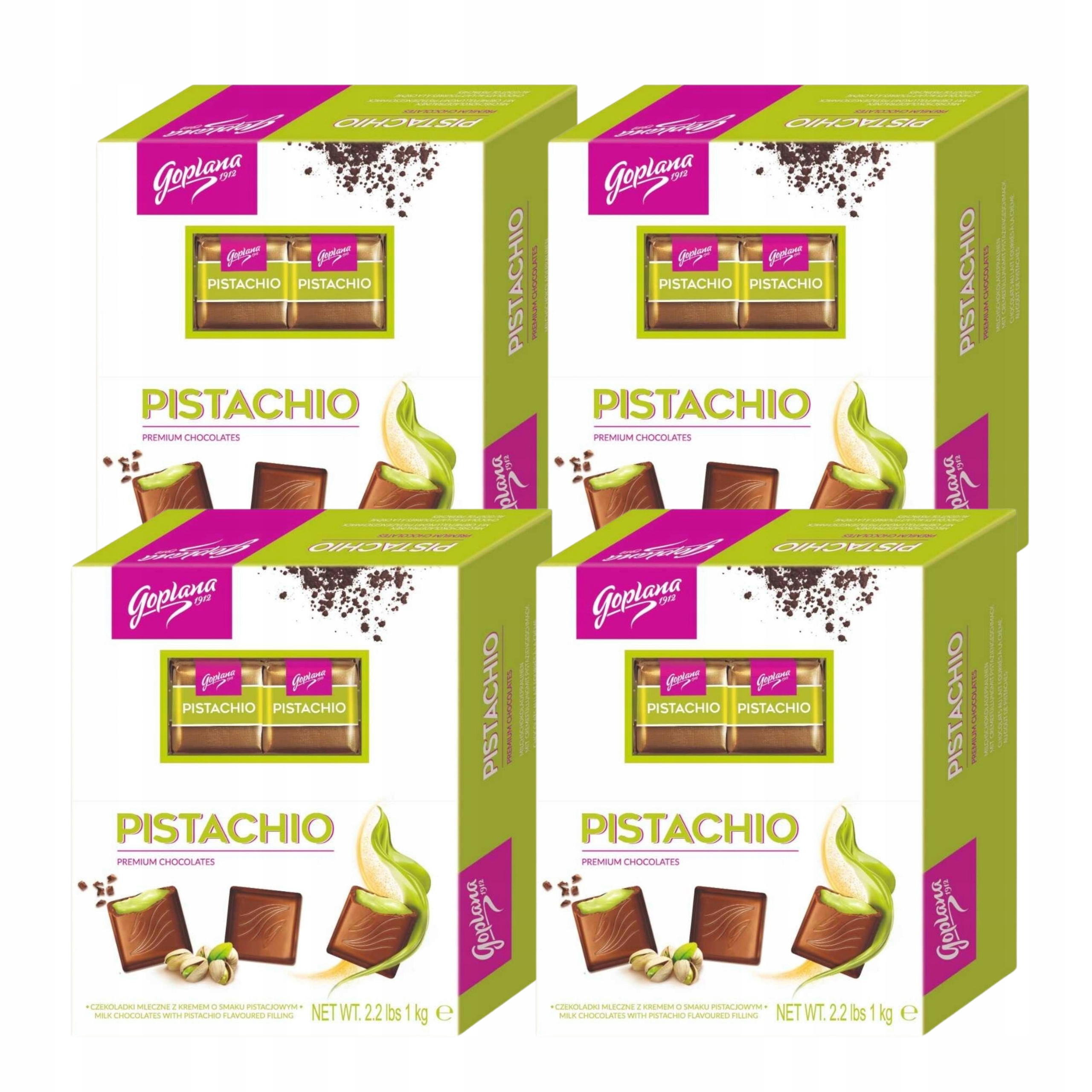 Czekoladki Pistachio Goplana Krem Pistacja 4x1kg