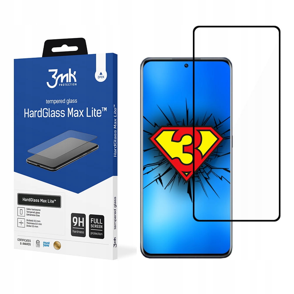 

Szkło hartowane na ekran Xiaomi 12/12X Black 3mk